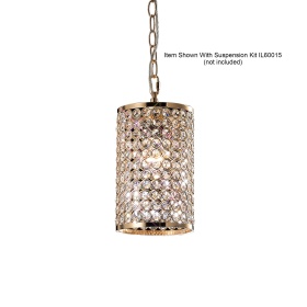 IL30761  Kudo Crystal Cylinder Non-Electric SHADE ONLY French Gold